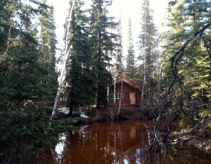 Back cabin, high water