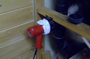 Heat gun, vent pipe